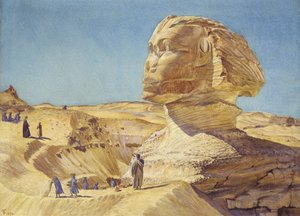La Gran Esfinge en las Pirámides de Giza, 1854